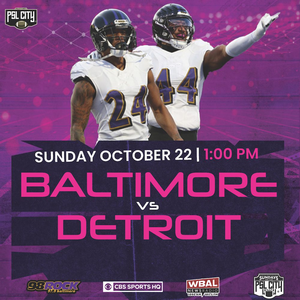 Baltimore Ravens vs. Detroit Lions Tickets Sun, Oct 22, 2023 1:00 pm at M&T  Bank Stadium in Baltimore, MD